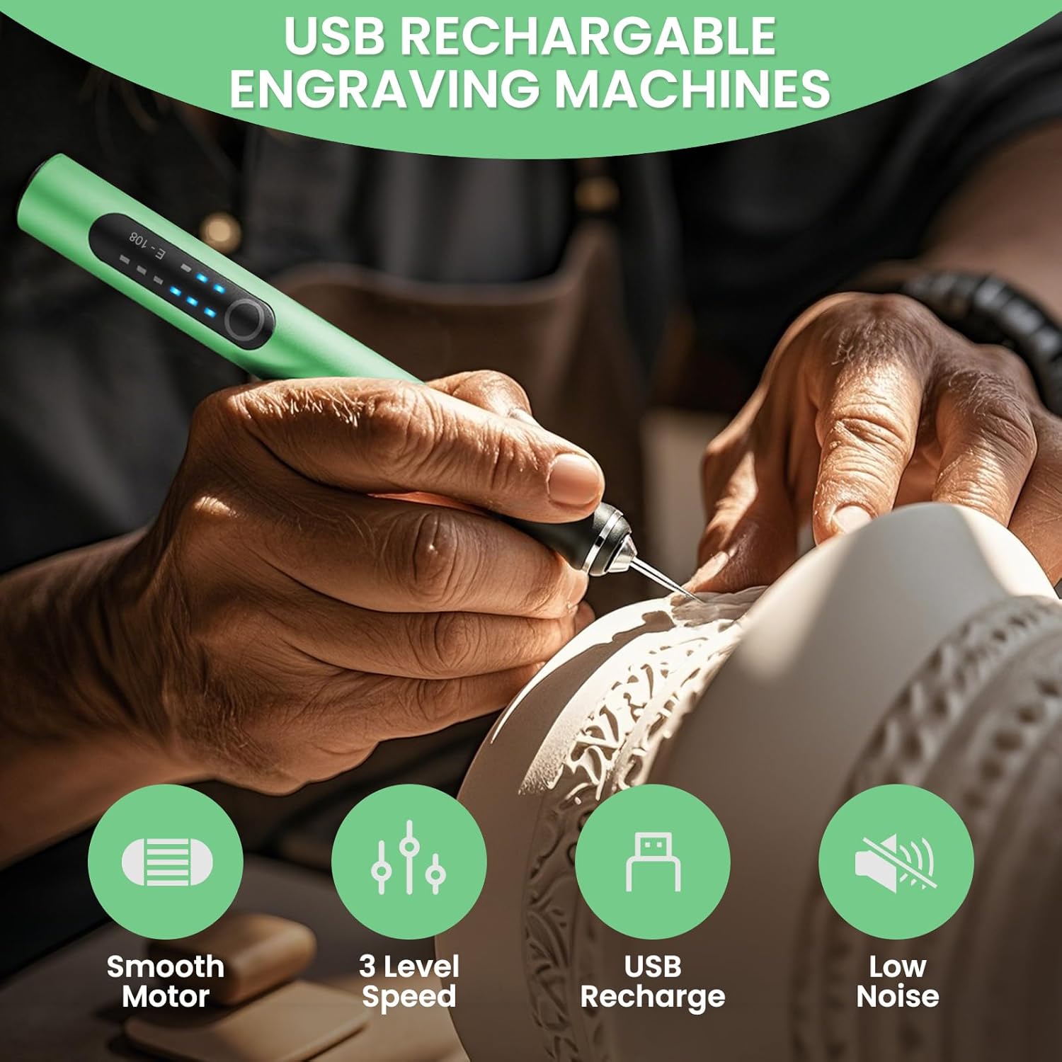Electric Screwdriver Rechargeable Usb - Elektrischer Gravurstift Kabelloses Rotationswerkzeug USB-Aufladbares Kabelloses
