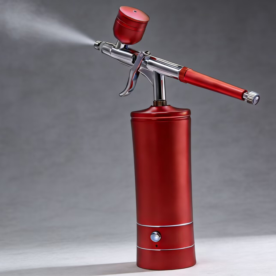 Airbrush Kit With Mini Compressor - Tragbares, wiederaufladbares, kabelloses Airbrush-Set mit Kompressor,