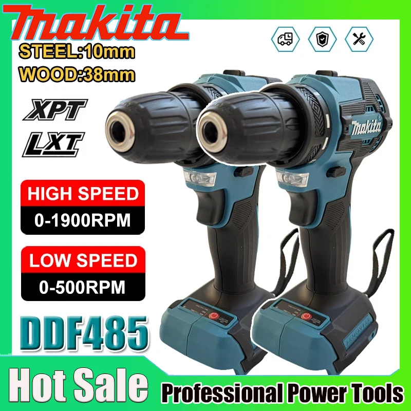 Brushless Cordless Electric Drill 18V - Makita DDF485 Kompakter Akku-Bohrhammer 18V Wiederaufladbares