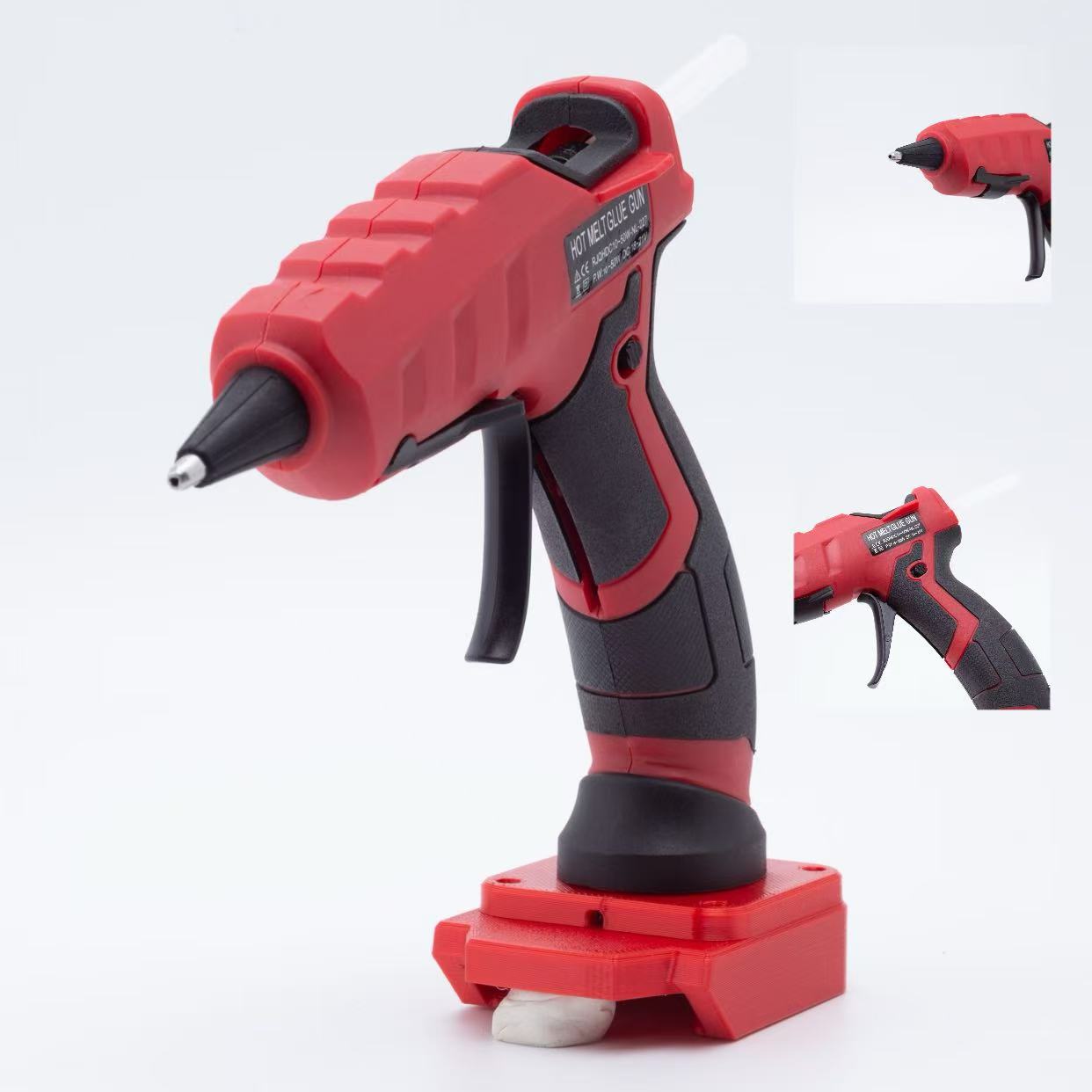 Hot Melt Glue Gun Cordless - Heißklebepistole 60W 7mm Kabellose Heißschmelzklebepistole für