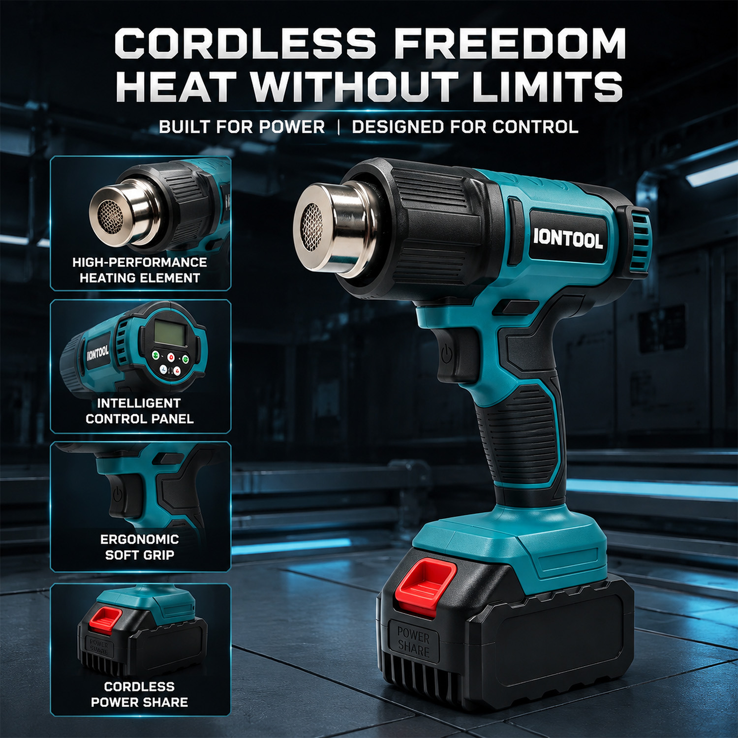 IONTOOL 550 ℃   250/500LPM Kab – Cordless Heat Gun For Shrink Tubing Bewertung und Preis