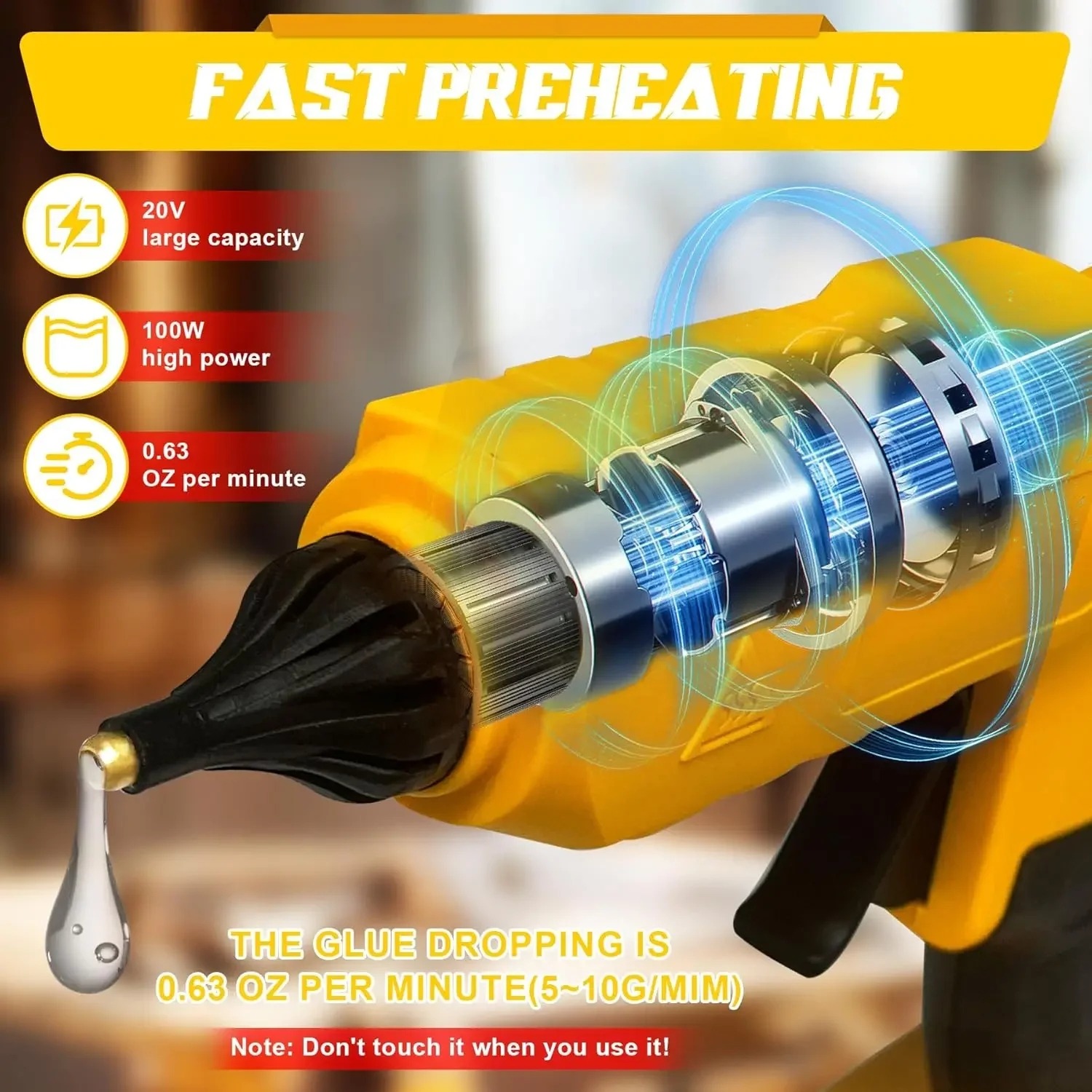 VESMATITY Elektrische Heißkleb – Hot Melt Glue Gun Cordless Bewertung und Preis