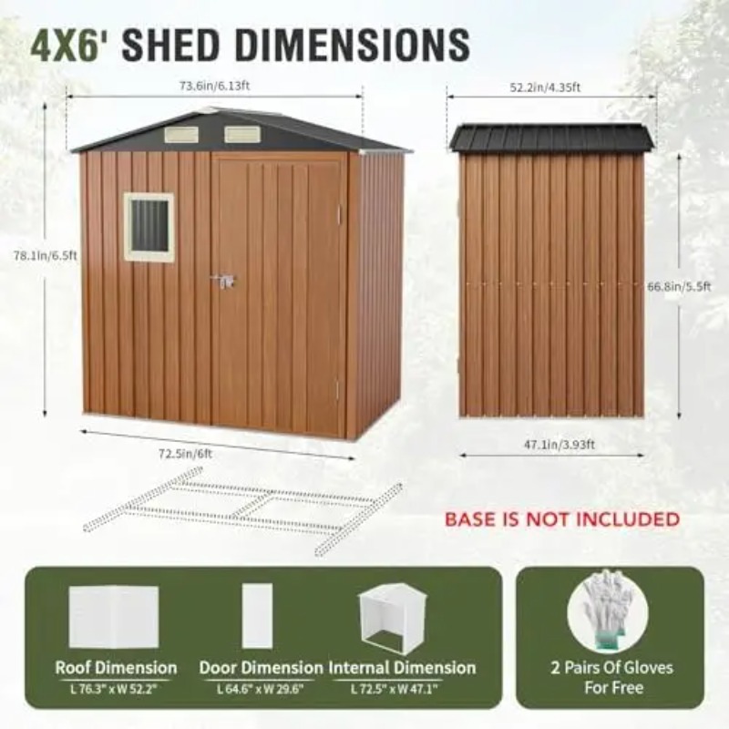 Outdoor-Lagerschuppen 6x4 Fuß, – Garden Tools Bewertung und Preis